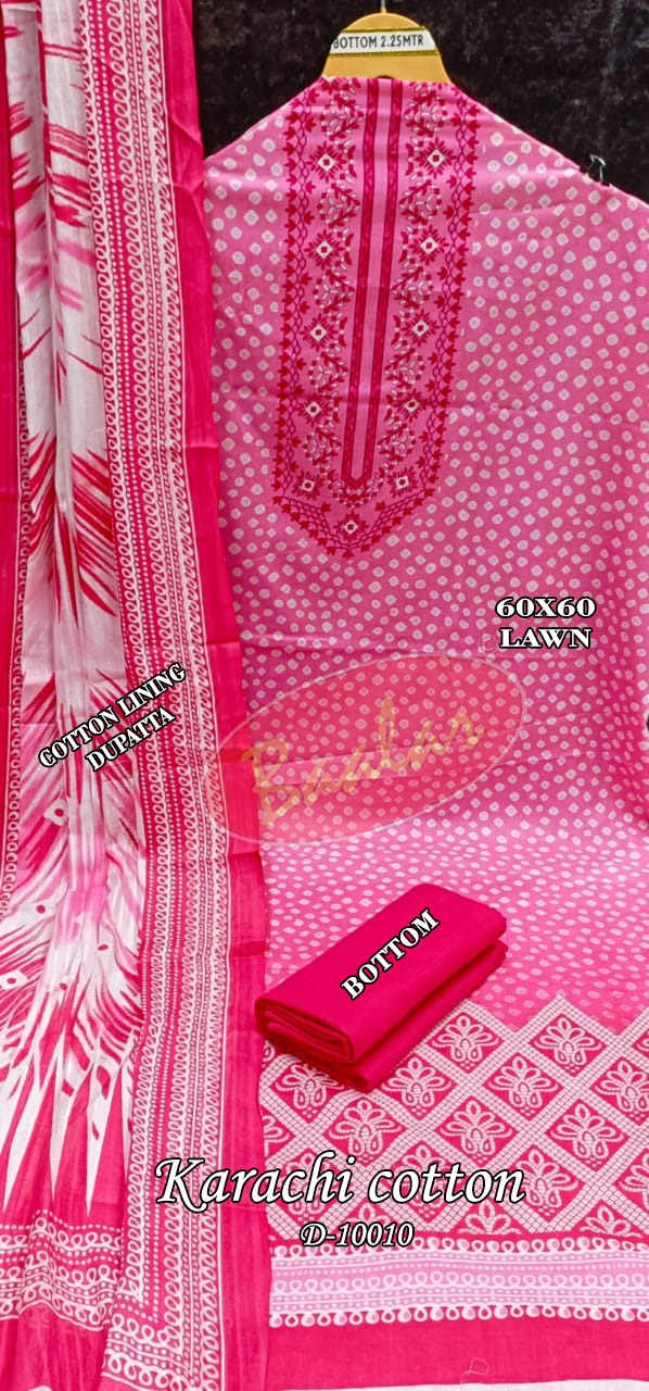 Baalar Karachi Cotton Vol 10 Cotton Lawn Printed Casual Wear Salwar Kmaeez