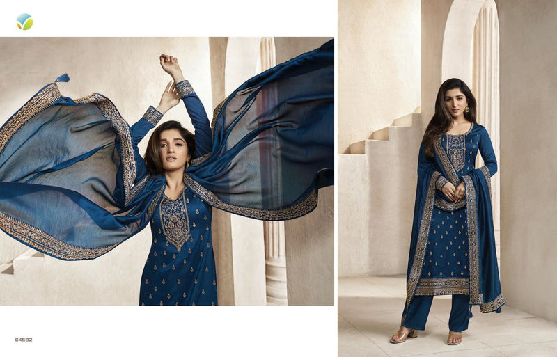 Vinay Fashion Kaseesh Aanchal Silk Heavy Embroidered Salwar Suits