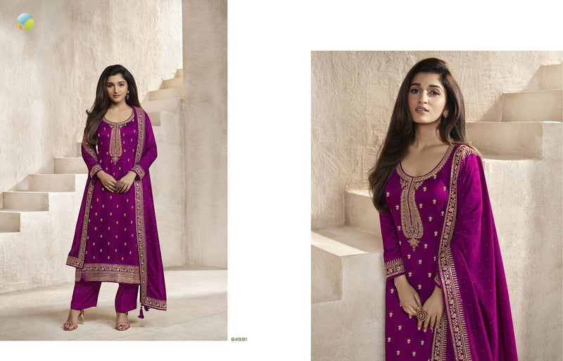 Vinay Fashion Kaseesh Aanchal Silk Heavy Embroidered Salwar Suits