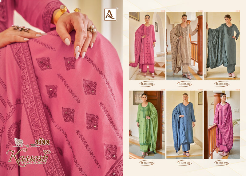 Alok Suits Kassesh Pashmina Designer Hand Work Winter Wear Suit Collection