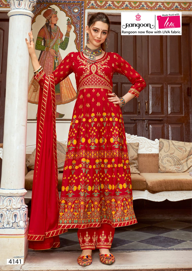 Rangoon Kasturi Vol 2 Rayon With Embroidery Work Salwar suit Collection