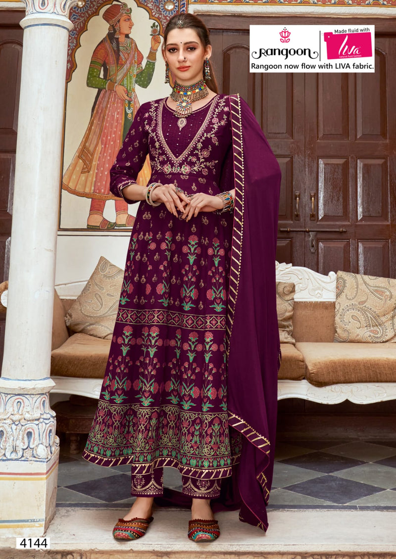 Rangoon Kasturi Vol 2 Rayon With Embroidery Work Salwar suit Collection