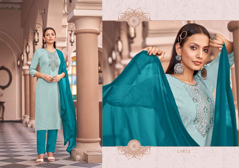 Kalaroop Kajree Fashion Kaveri Rayon With Fancy Hand Works Kurti Combo Set