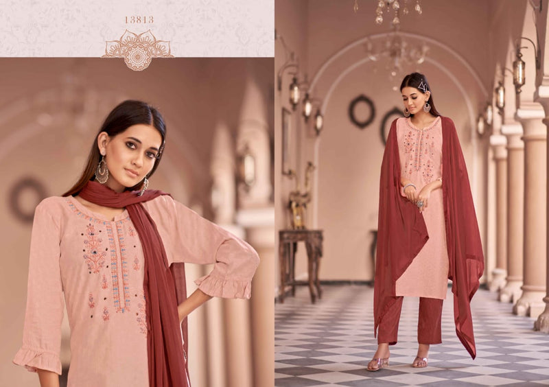 Kalaroop Kajree Fashion Kaveri Rayon With Fancy Hand Works Kurti Combo Set