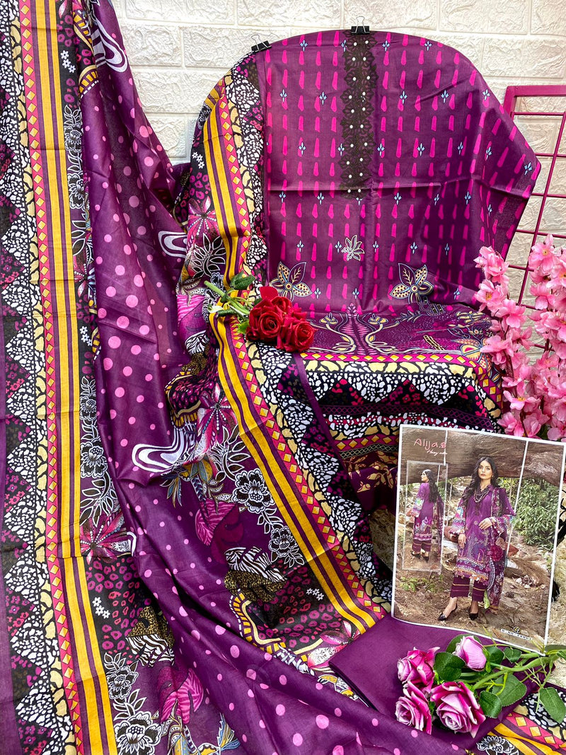 Keval Fab Alija B Vol 24 Cotton Karachi Work Fancy Salwar Kameez