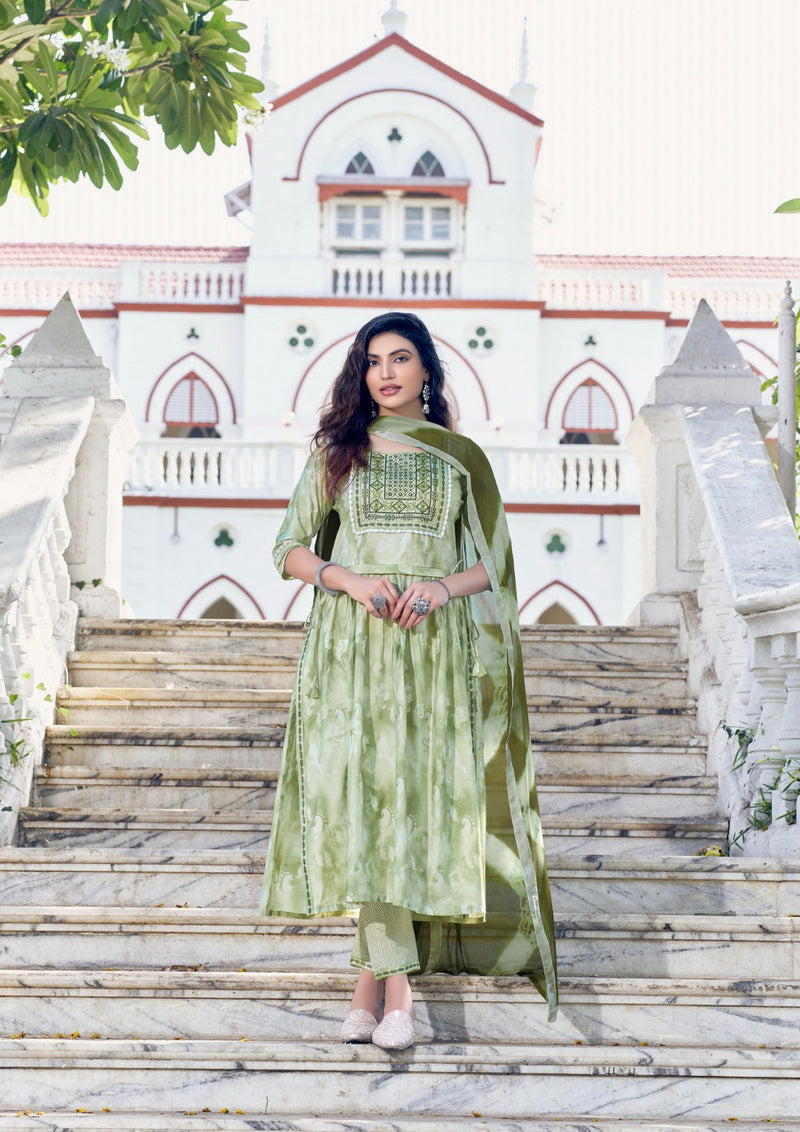 Parra Studio Khoobsurat Vol 3 Muslin Print With Sequence Work Nayra Style Kurti Combo Set