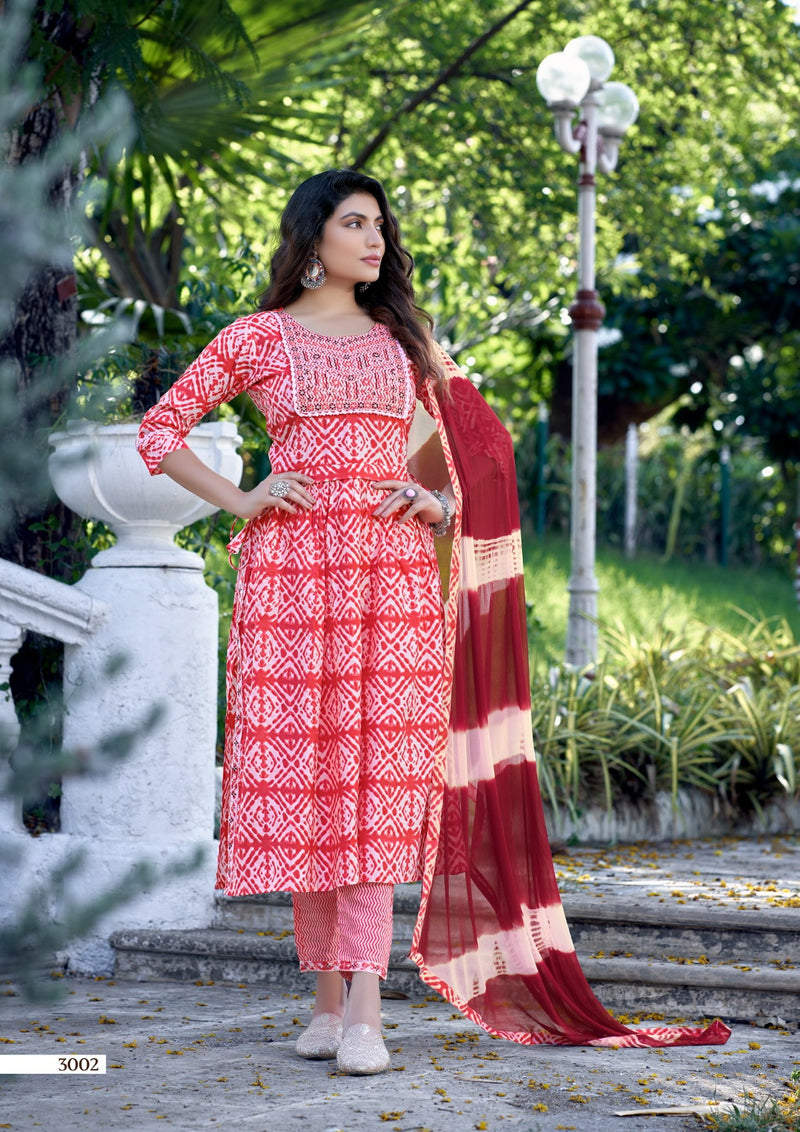 Parra Studio Khoobsurat Vol 3 Muslin Print With Sequence Work Nayra Style Kurti Combo Set