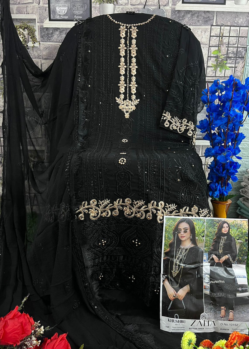 Zaha Khushbu Vol 7 Georgette With Heavy Embroidered Pakistani Suits