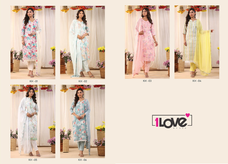 S4u Shivali Khwaab Vol 1 Linen Fancy Designer Prints Kurti With Pant & Dupatta Set
