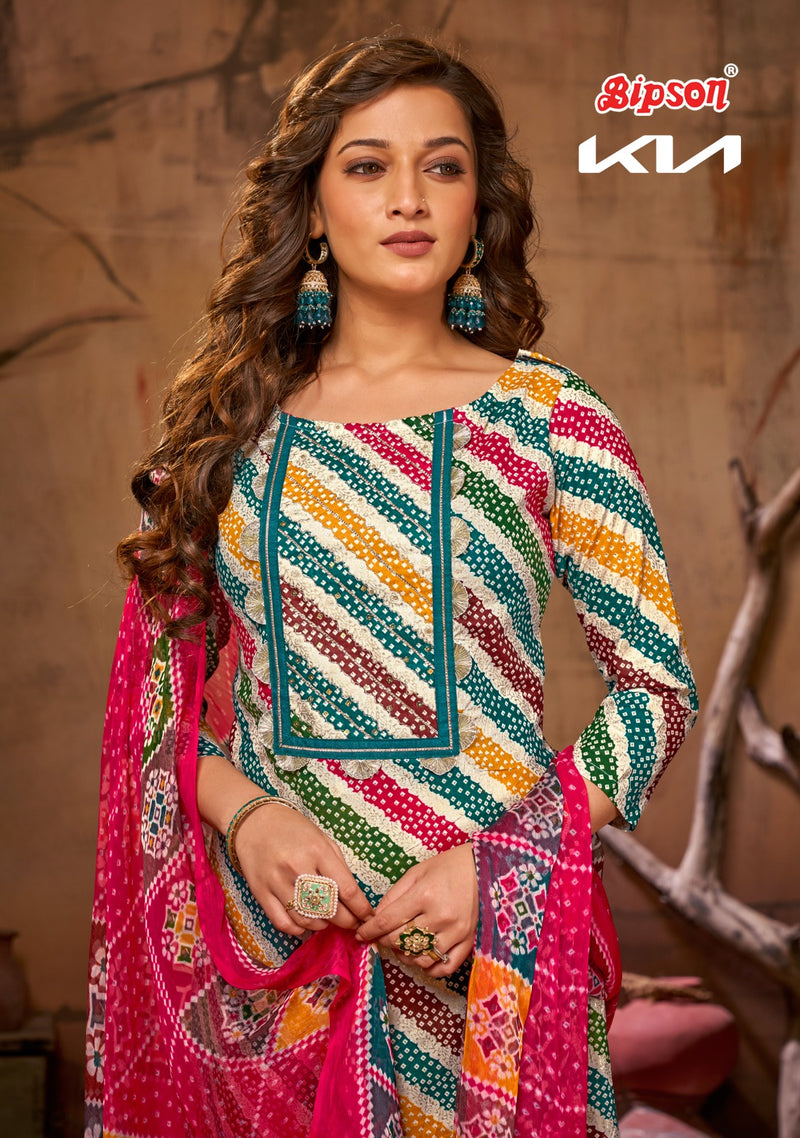 Bipson Fashion Kia 2252 Cambric Cotton With Foil Prints Fancy Ethnic Work Suits