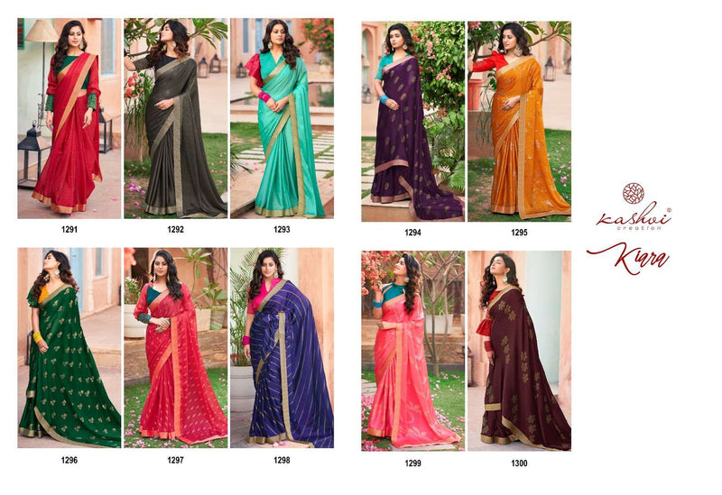 Kashvi Creation Kiara Moss With Smoke Print & Fancy Stone Work Blouse Pattern Sarees