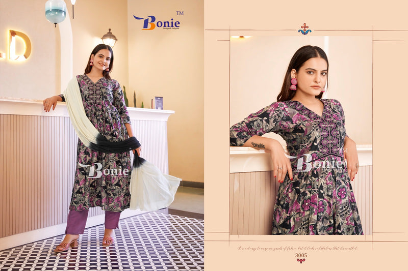 Bonie Kiara Chanderi Printed Naira Style Designer Kurti Collection