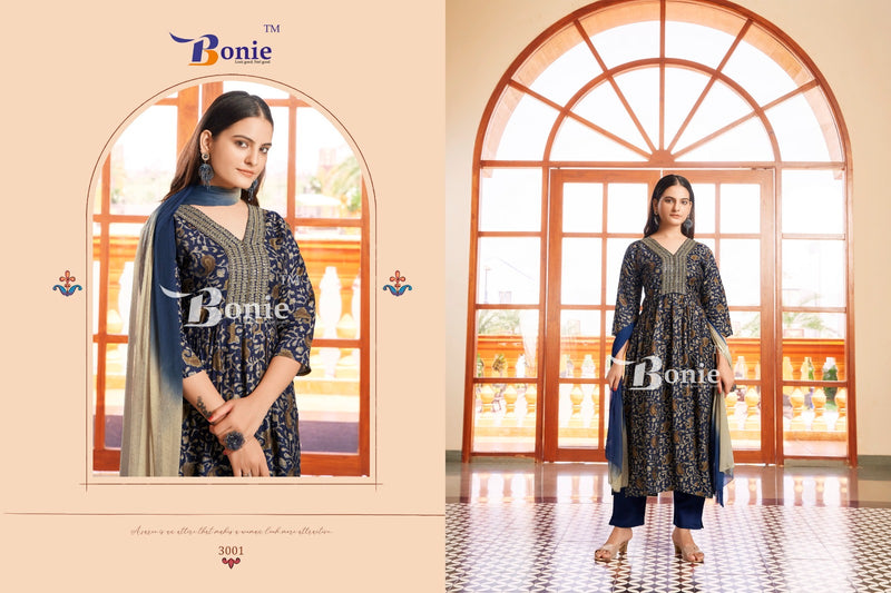 Bonie Kiara Chanderi Printed Naira Style Designer Kurti Collection