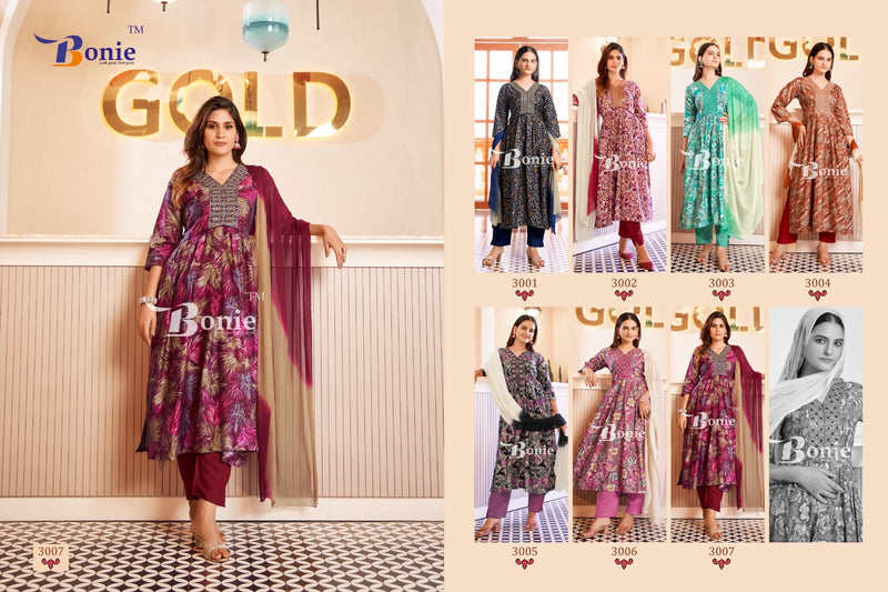 Bonie Kiara Chanderi Printed Naira Style Designer Kurti Collection