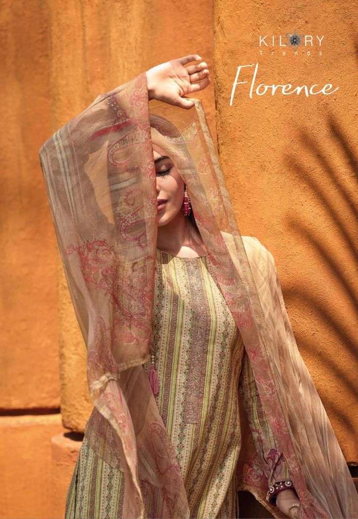Kilory Trends Florence Lawn Cotton Fancy Embroidery Work Partywear Salwar Kameez