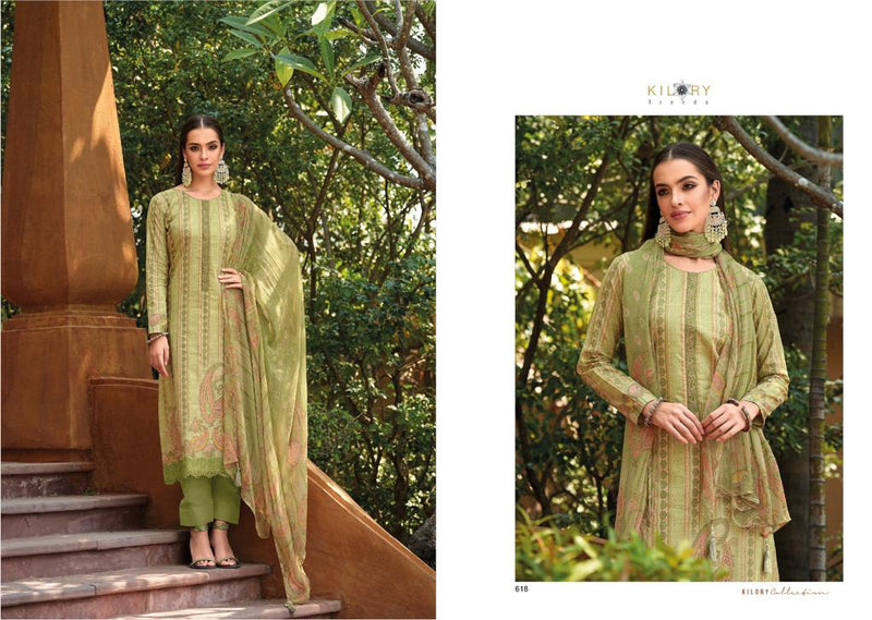 Kilory Trends Florence Lawn Cotton Fancy Embroidery Work Partywear Salwar Kameez