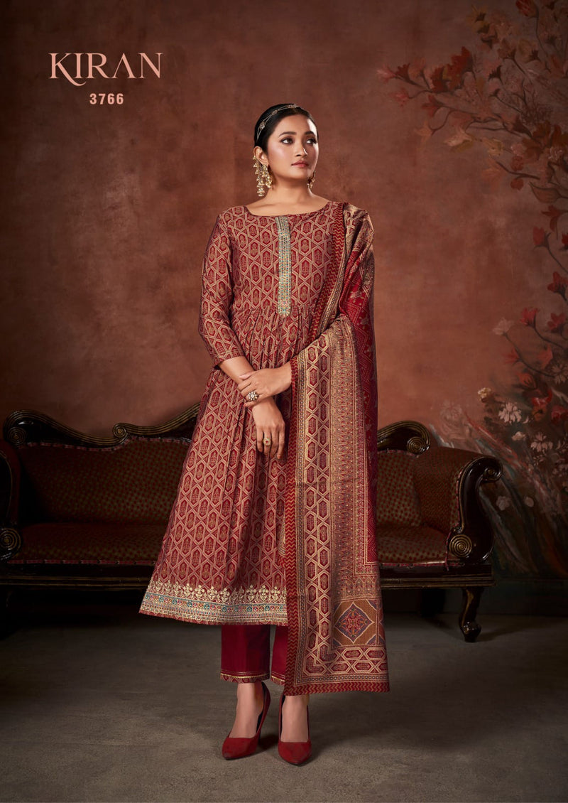 Rang Kiran Muslin Foil Print With Sequence Designer Work Suits