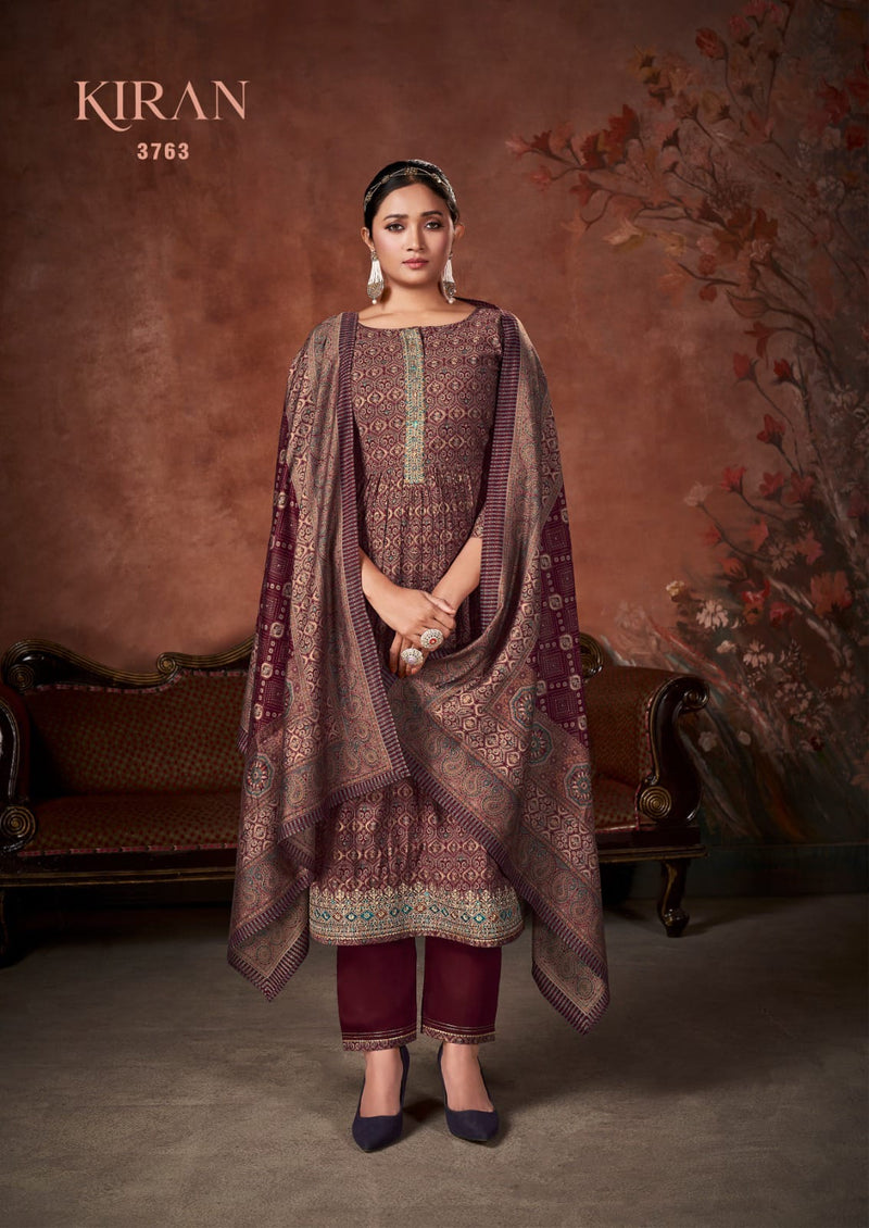 Rang Kiran Muslin Foil Print With Sequence Designer Work Suits