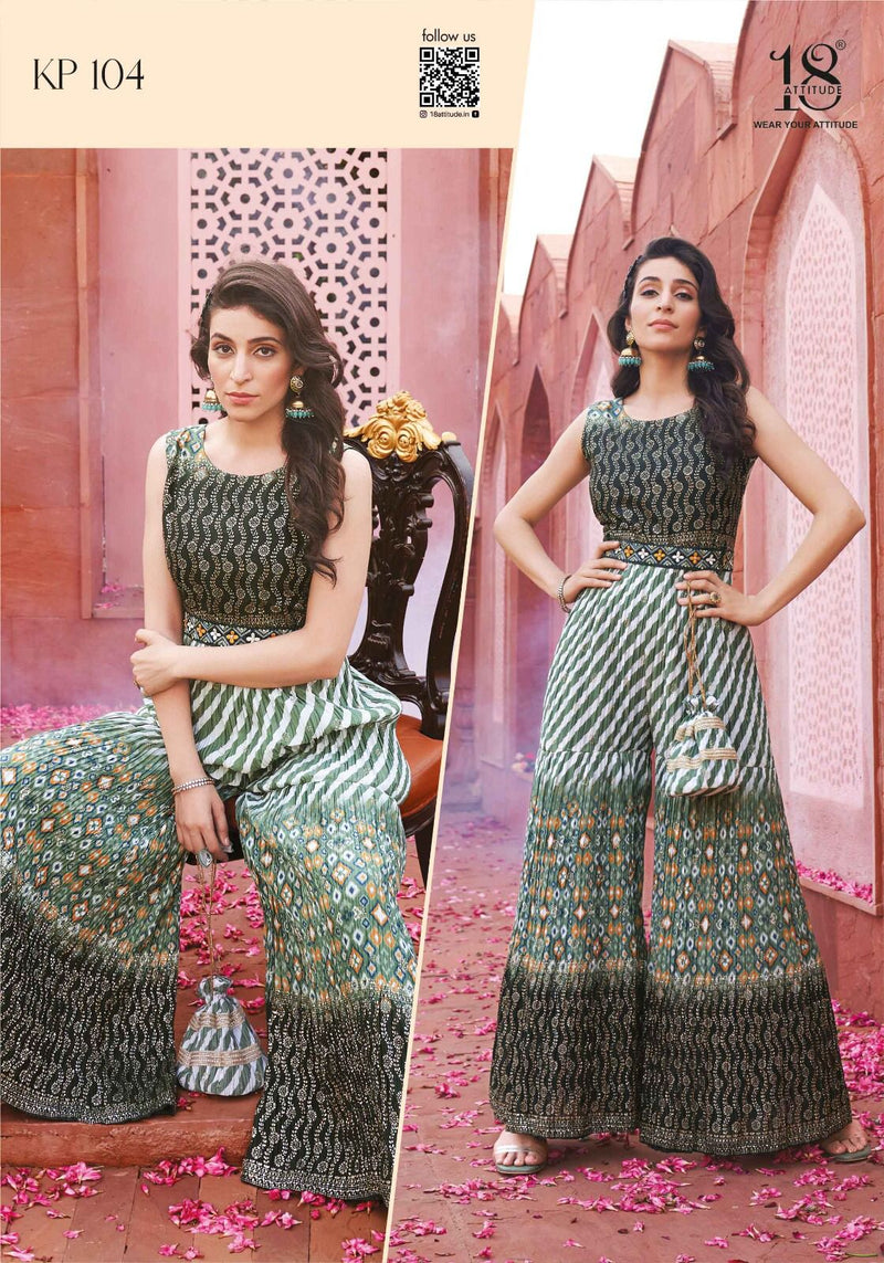 18 Attitude Kitty Party Chinon Crush Fancy Designer Partywear Kurti
