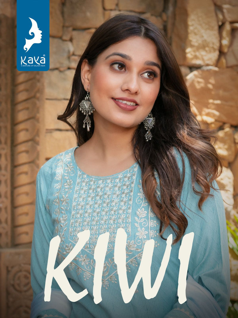 Kaya Kiwi Jacquard Fancy Sequence Work Designer Kurti Combo Set