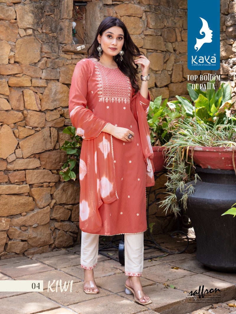 Kaya Kiwi Jacquard Fancy Sequence Work Designer Kurti Combo Set