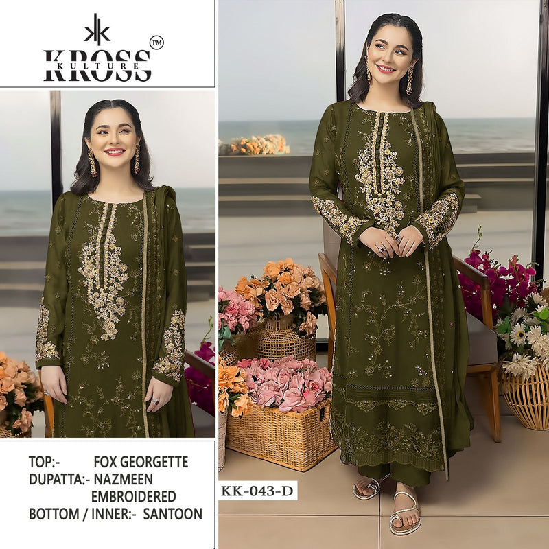 Kross Kulture KK 43 Georgette With Embroidery Fancy Pakistani Suits