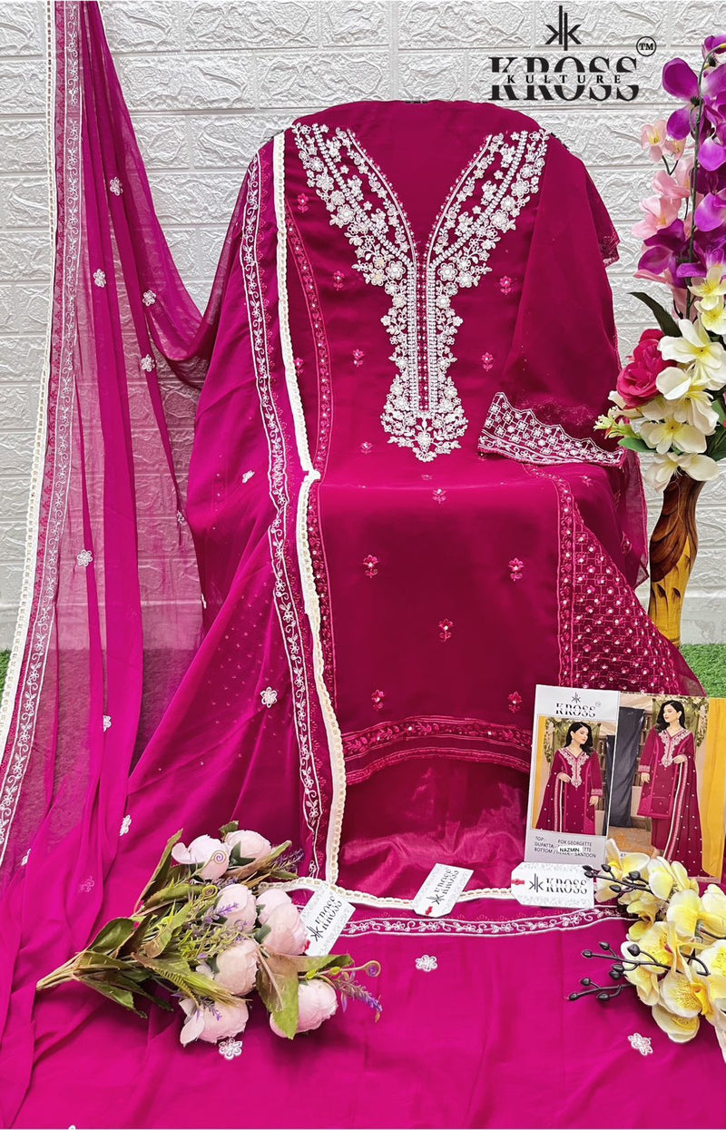 Kross Kulture KK 47 Georgette With Heavy Embroidery Work Designer Suits