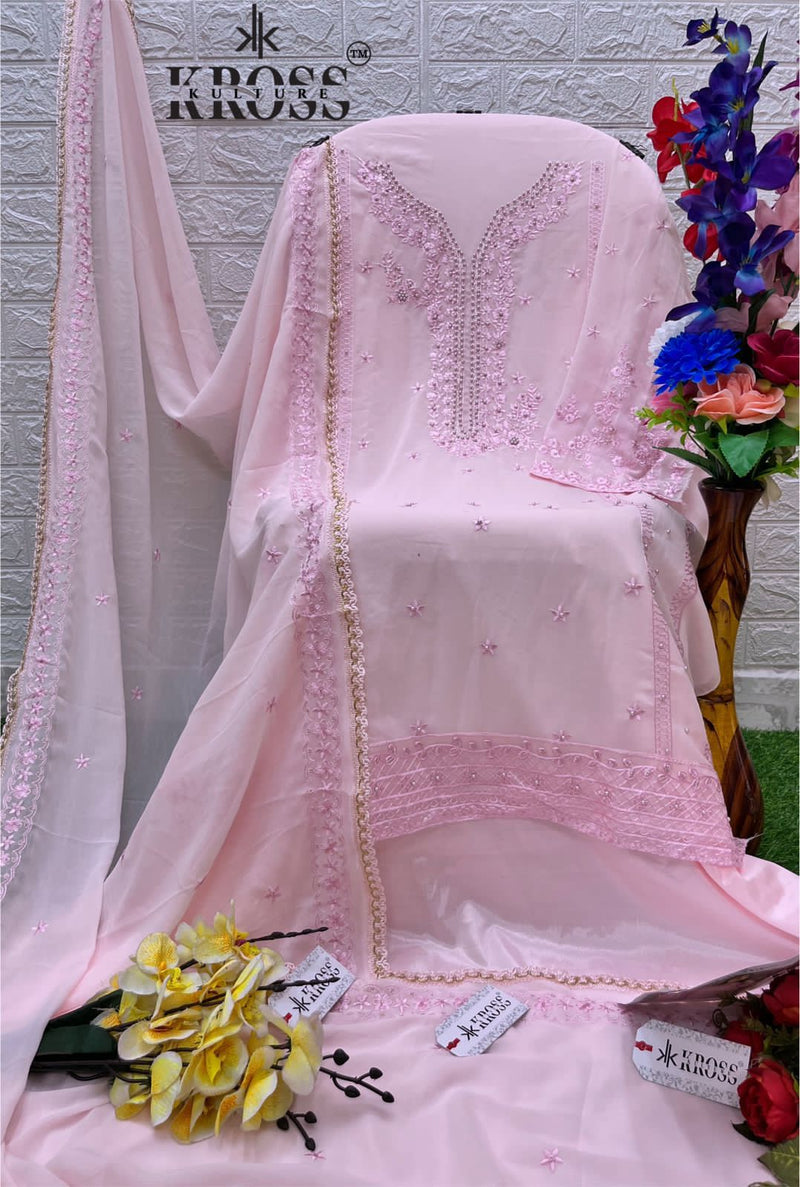Kross Kulture Kk 48 Georgette With Embroidery Work Pakistani Suits