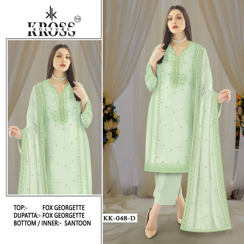 Kross Kulture Kk 48 Georgette With Embroidery Work Pakistani Suits
