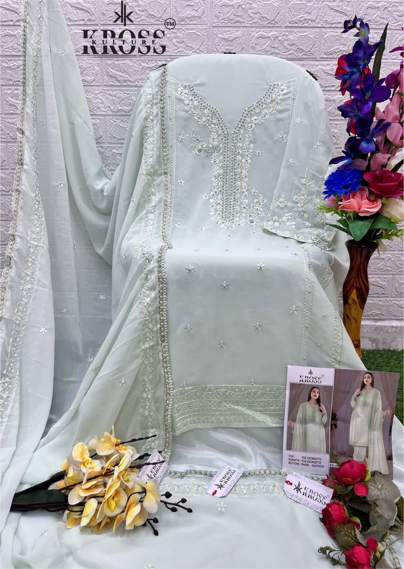 Kross Kulture Kk 48 Georgette With Embroidery Work Pakistani Suits