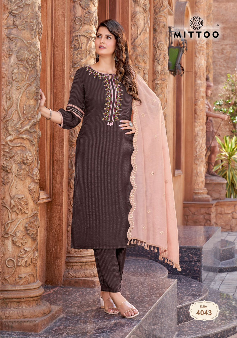 Mittoo Kohinoor Vol 3 Viscose handwork And Embroidery Work Fancy Kurti Collection