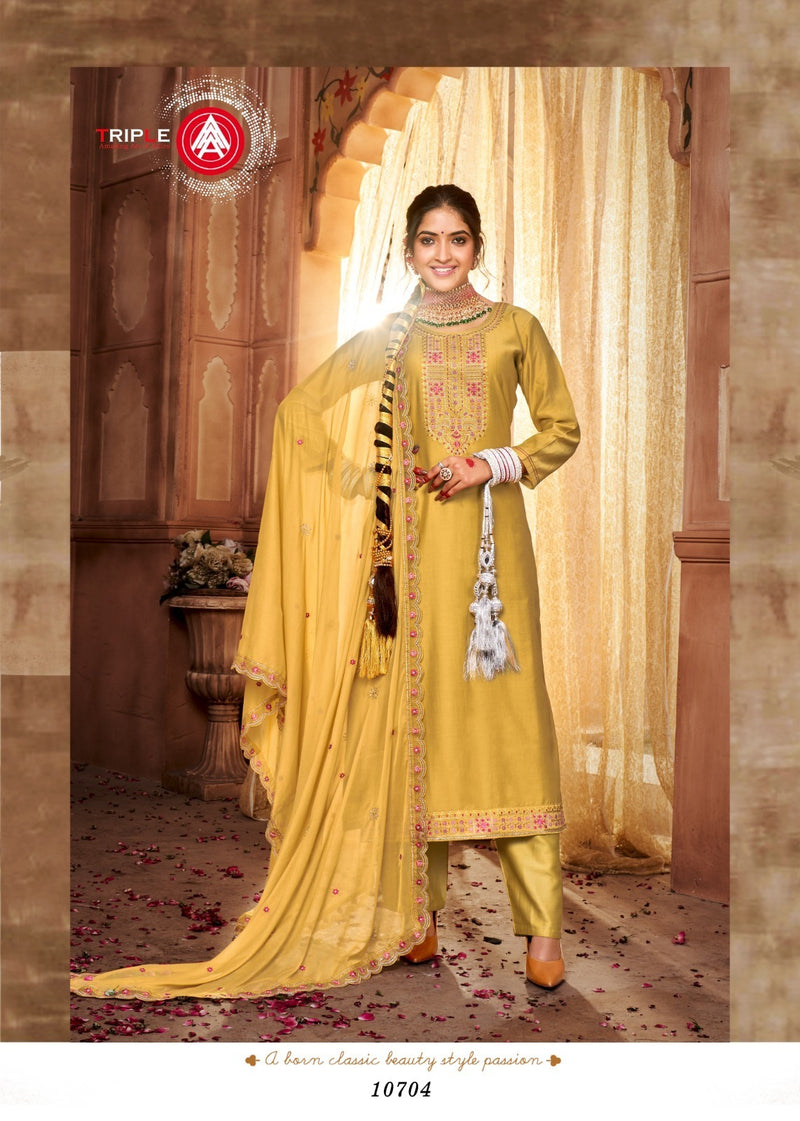 Kalarang Fashion Kritika Silk Cotton Fancy Designer Work Salwar Suits