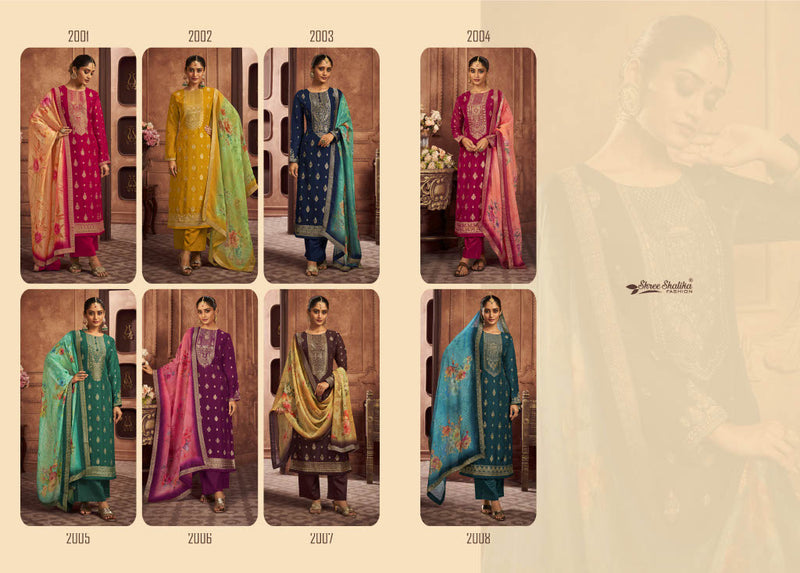 Mandakini Kuch Khaas Vol 2 Viscose Jacquard Organza Dyed Heavy Embroidery Fancy Partywear Salwar Kameez