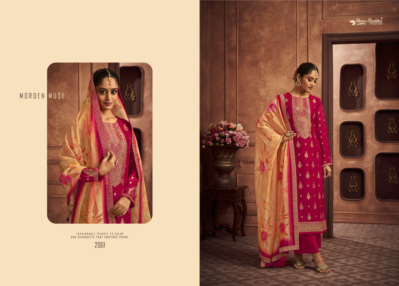 Mandakini Kuch Khaas Vol 2 Viscose Jacquard Organza Dyed Heavy Embroidery Fancy Partywear Salwar Kameez
