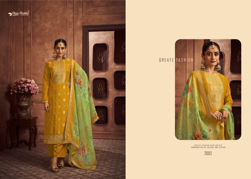 Mandakini Kuch Khaas Vol 2 Viscose Jacquard Organza Dyed Heavy Embroidery Fancy Partywear Salwar Kameez