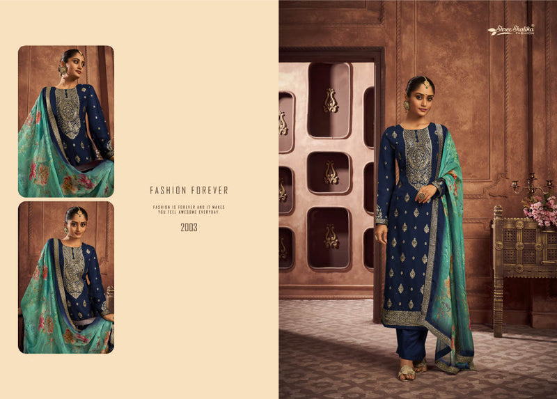 Mandakini Kuch Khaas Vol 2 Viscose Jacquard Organza Dyed Heavy Embroidery Fancy Partywear Salwar Kameez