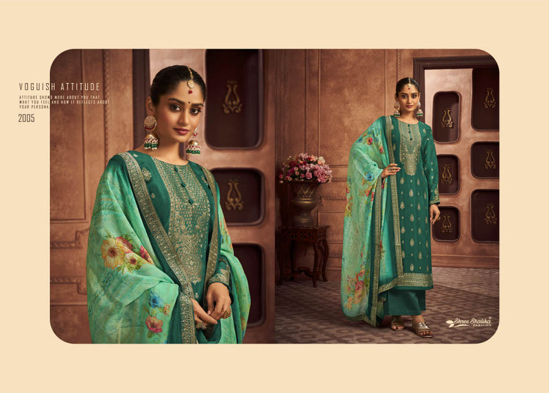 Mandakini Kuch Khaas Vol 2 Viscose Jacquard Organza Dyed Heavy Embroidery Fancy Partywear Salwar Kameez