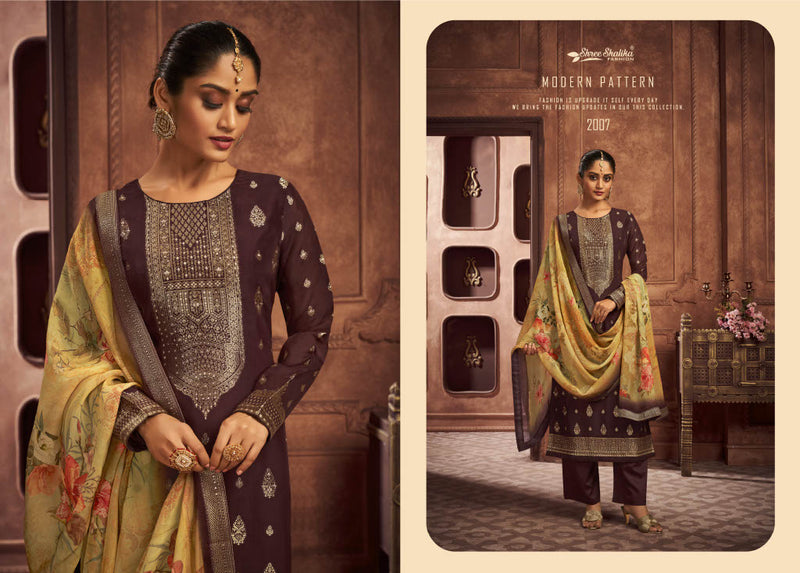 Mandakini Kuch Khaas Vol 2 Viscose Jacquard Organza Dyed Heavy Embroidery Fancy Partywear Salwar Kameez