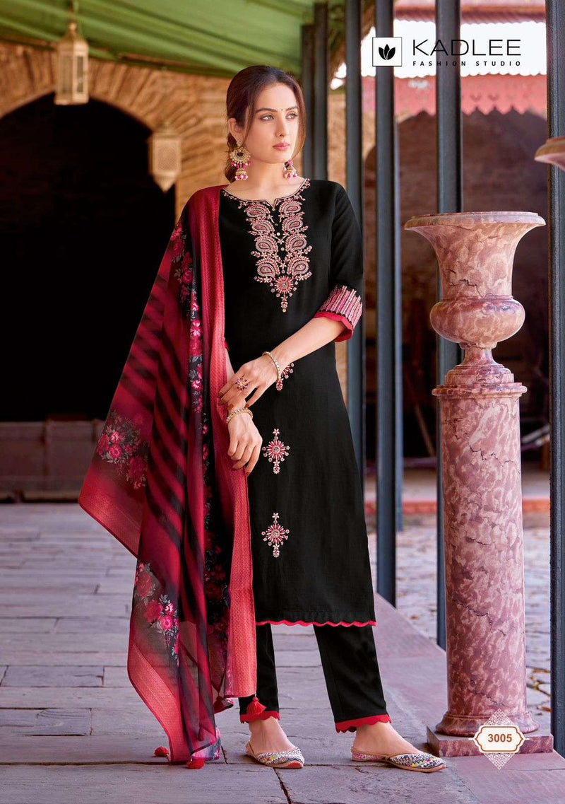 Kadlee Fashion Heritage Viscose Weaving Designer Combo Set Kurti