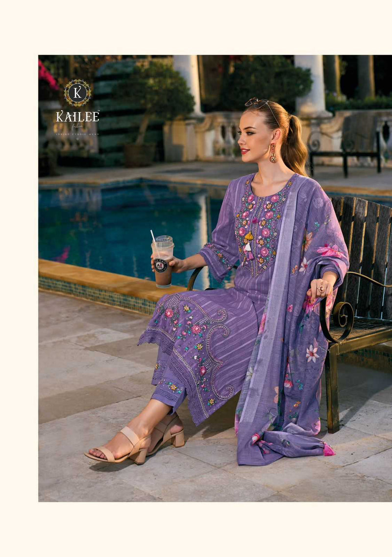 Kailee Fashion Begum Vol 5 Cotton Designer Fancy Hand Work Combo Set Of Kurti