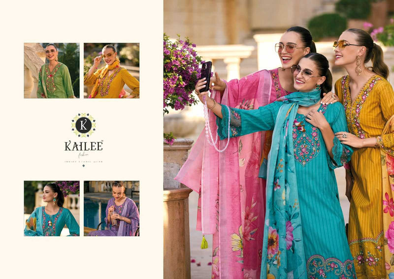 Kailee Fashion Begum Vol 5 Cotton Designer Fancy Hand Work Combo Set Of Kurti
