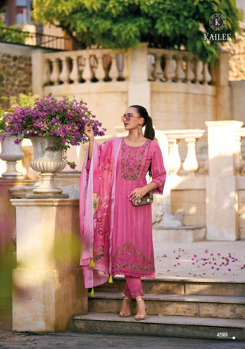 Kailee Fashion Begum Vol 5 Cotton Designer Fancy Hand Work Combo Set Of Kurti