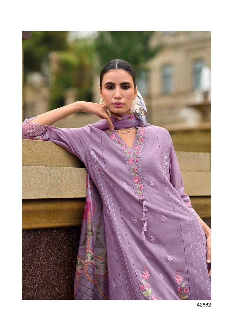 Kailee Fashion Iqra Cotton Fancy Tread And Hand Work Embroidery Set Of Kurti