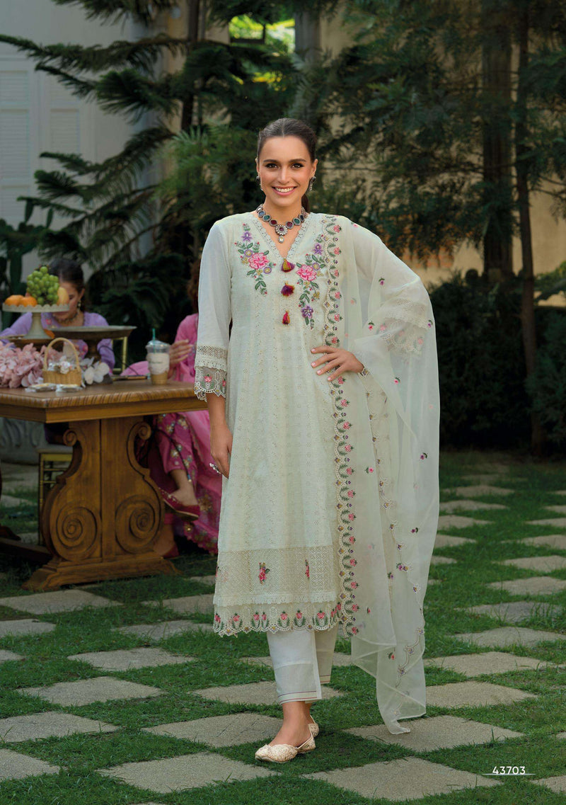 Kailee Fashion Nazm Pure Cotton Chikenkari Work Fancy Designer Kurti