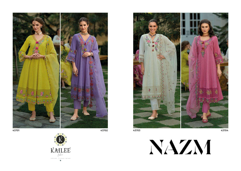 Kailee Fashion Nazm Pure Cotton Chikenkari Work Fancy Designer Kurti