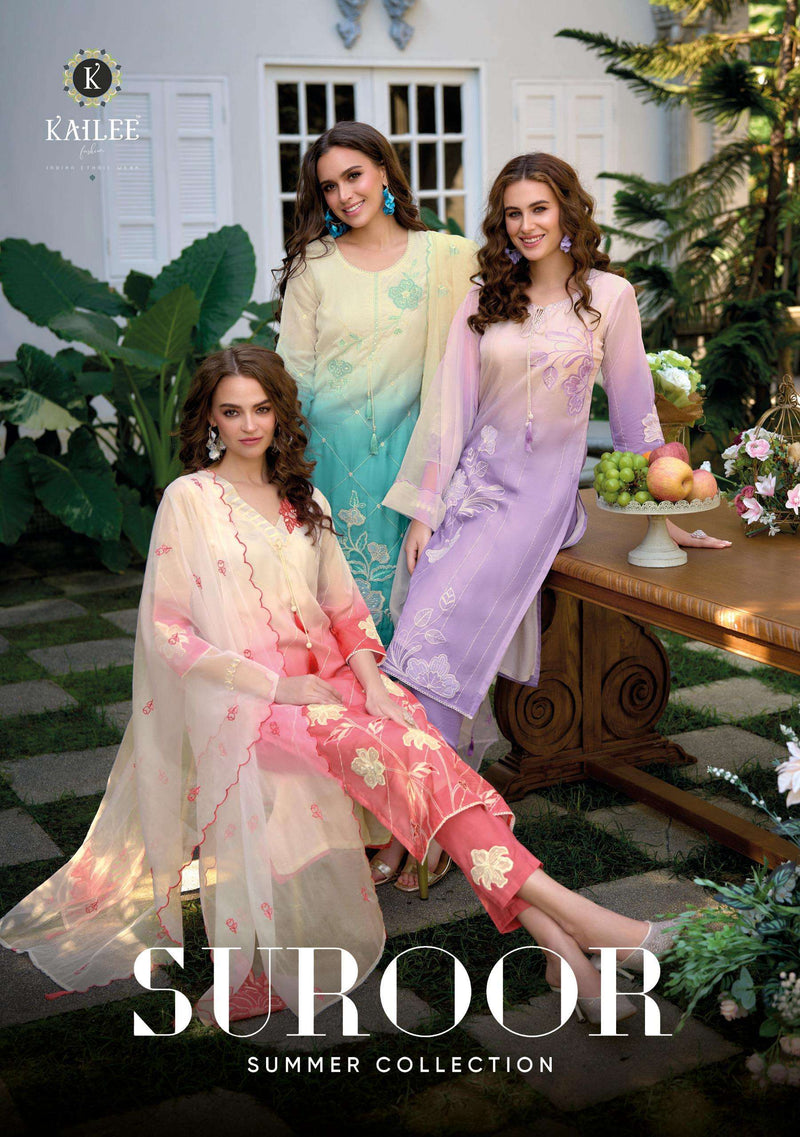 Kailee Fashion Suroor Cotton Designer Fancy Handwork Kurti