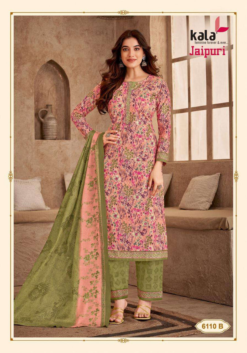 Kala Fashion Jaipuri Vol 5 Cotton Digital Printed With Embroidery Salwar Suit