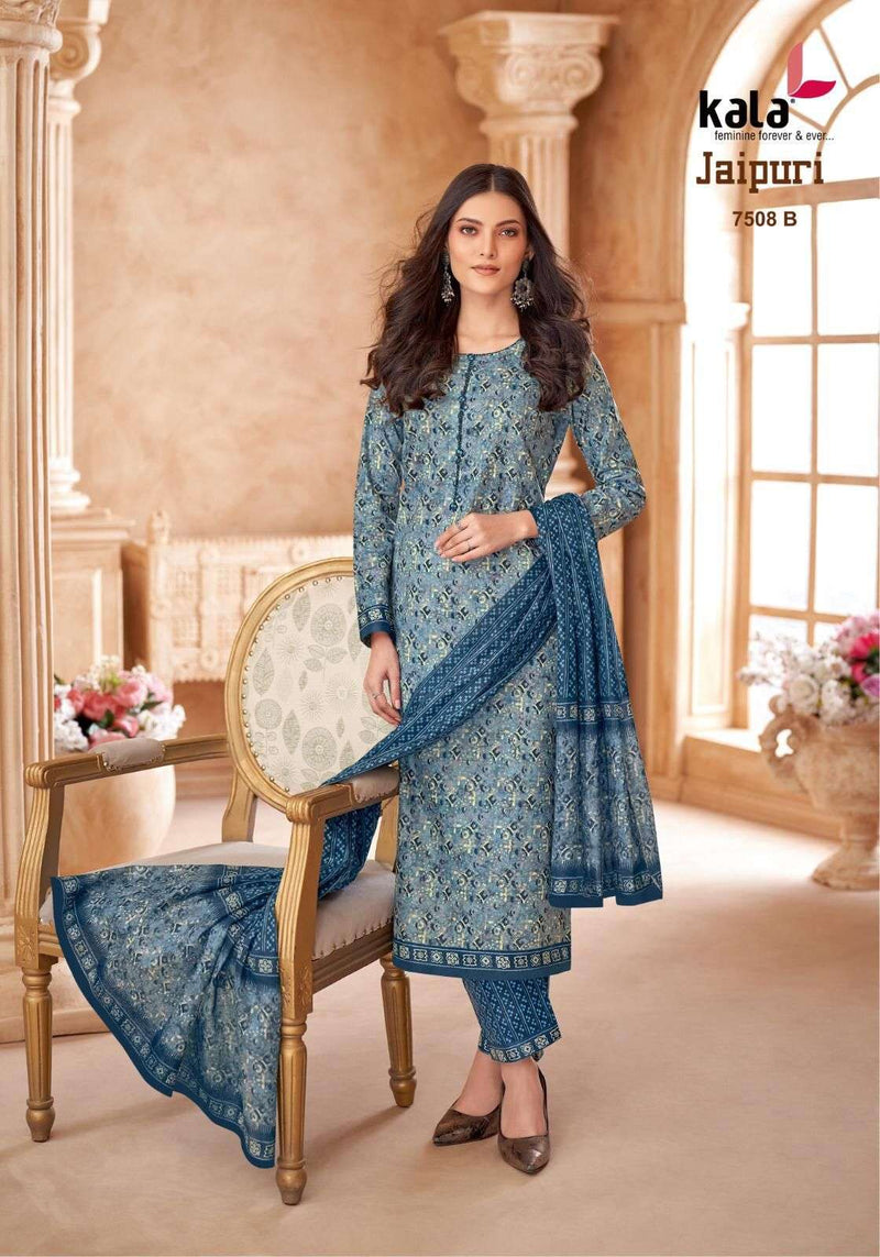 Kala Fashion Jaipuri Vol 7 Premium Cotton Fancy Salwar Kameez
