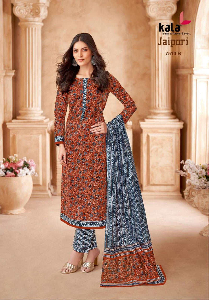 Kala Fashion Jaipuri Vol 7 Premium Cotton Fancy Salwar Kameez