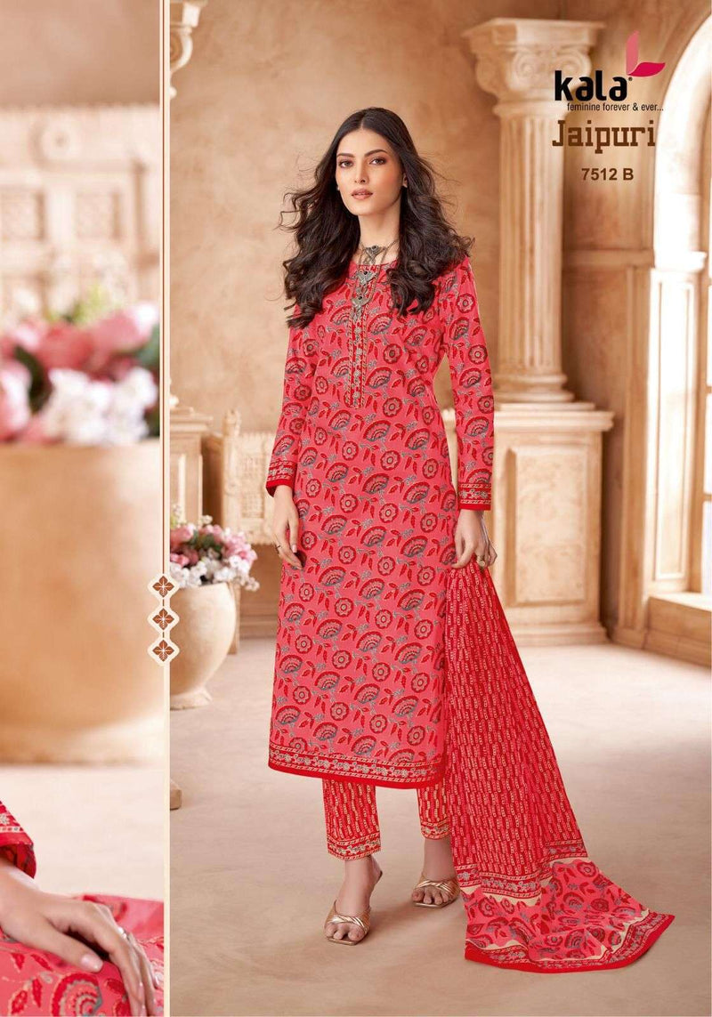 Kala Fashion Jaipuri Vol 7 Premium Cotton Fancy Salwar Kameez